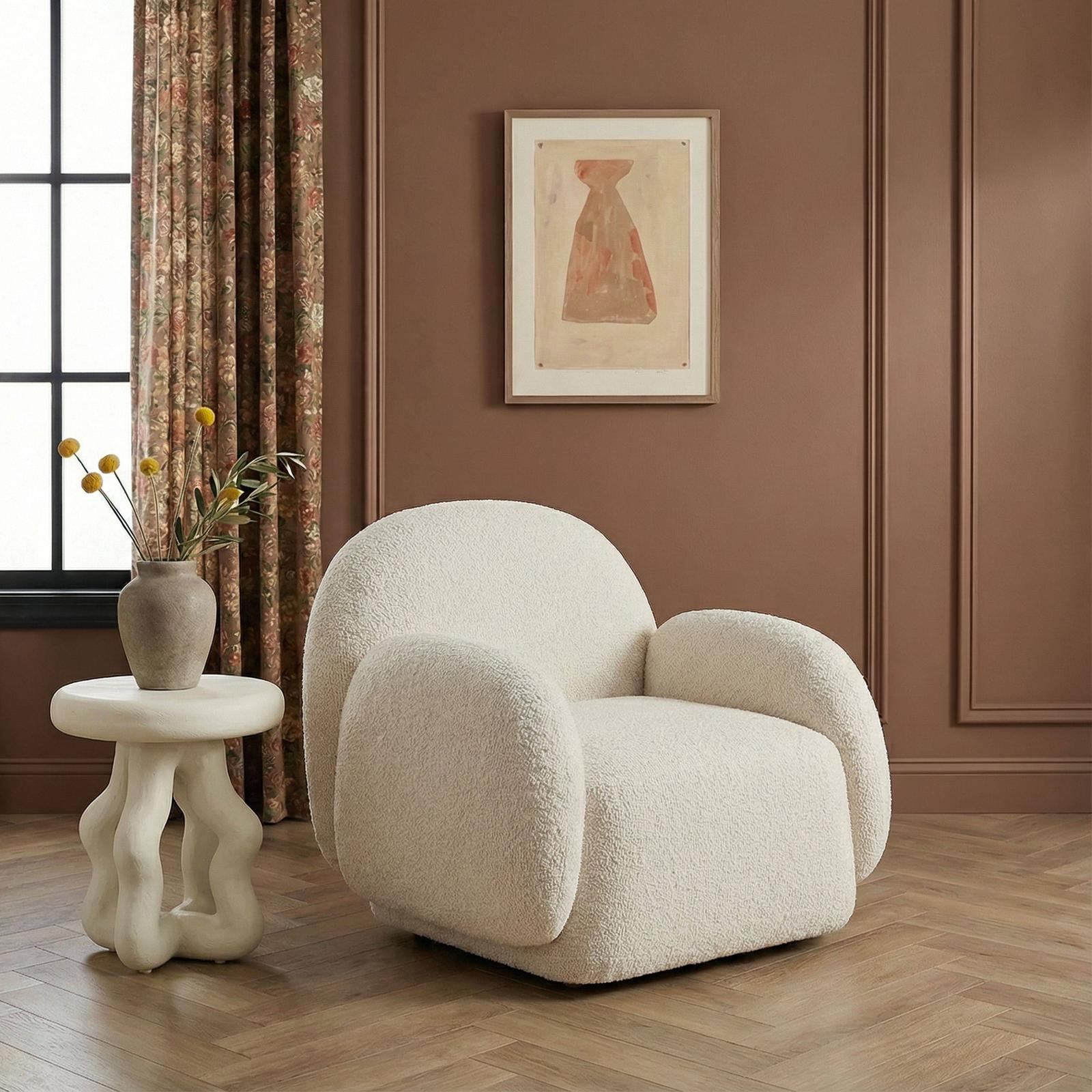 TOV Furniture Marius Contract-Grade Boucle Accent Chair