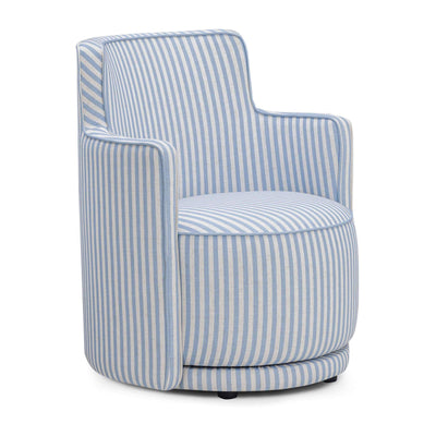 TOV Furniture Passe Striped Linen Swivel Chair
