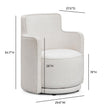 TOV Furniture Passe Cream Upcycled Performance Linen Swivel Chair