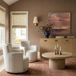 TOV Furniture Passe Cream Upcycled Performance Linen Swivel Chair