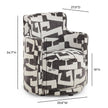 TOV Furniture Passe Black Performance Jacquard Swivel Chair