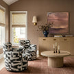 TOV Furniture Passe Black Performance Jacquard Swivel Chair