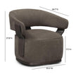 TOV Furniture Madison Linen Performance Chenille Swivel Accent Chair