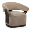 TOV Furniture Madison Linen Performance Chenille Swivel Accent Chair