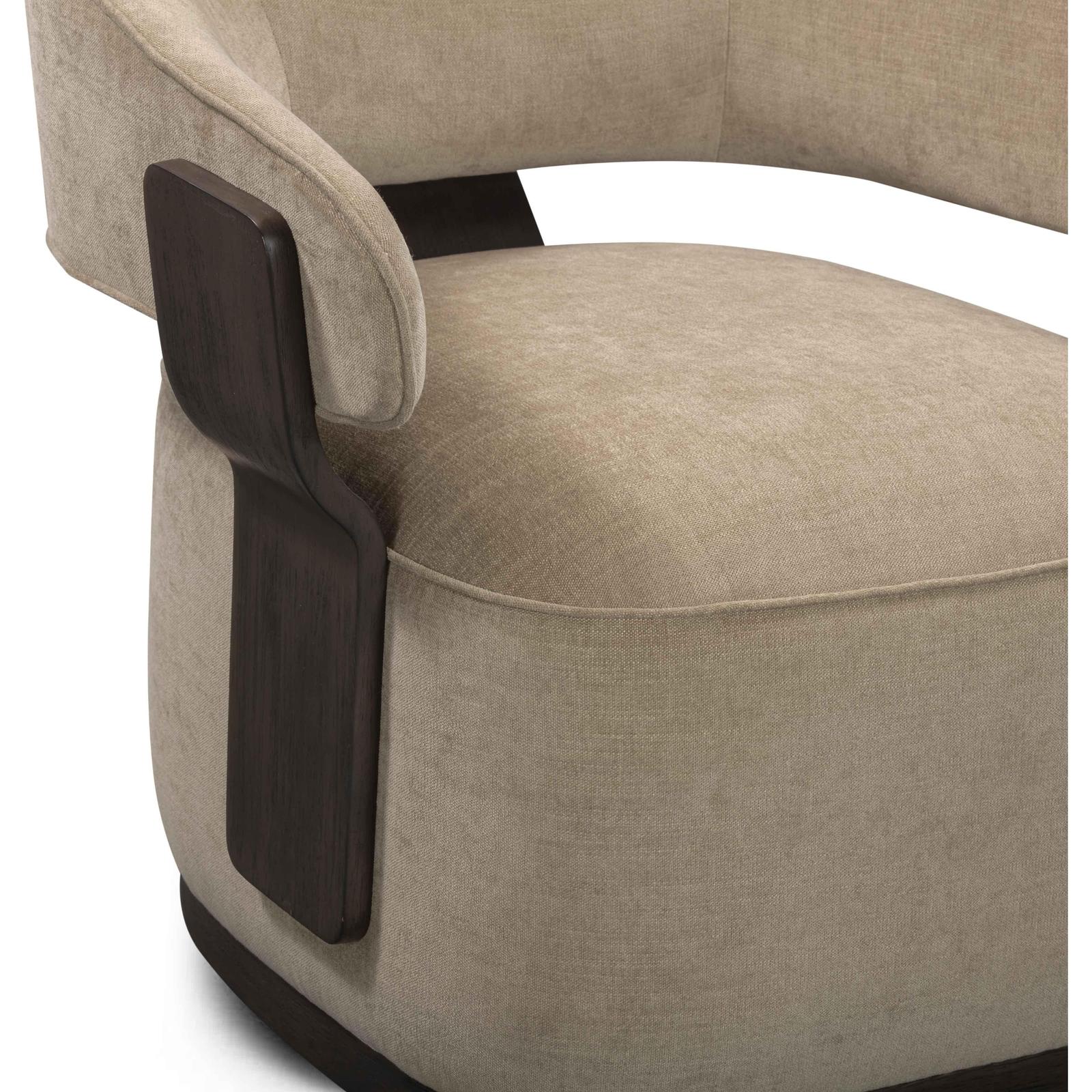 TOV Furniture Madison Linen Performance Chenille Swivel Accent Chair