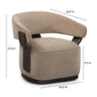 TOV Furniture Madison Linen Performance Chenille Swivel Accent Chair