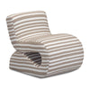 TOV Furniture Senna Taupe Organic Stripes Contract-Grade Jacquard Fabric Accent Chair
