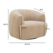 TOV Furniture Jasmine Upcycled Contract-Grade Basketweave Fabric Swivel Accent Chair