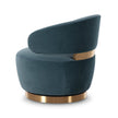 TOV Furniture Austin Dark Teal Performance Velvet Swivel Accent Chair