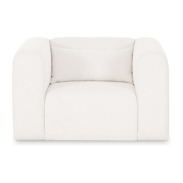 TOV Furniture Tarra Cream Performance Chenille Armchair