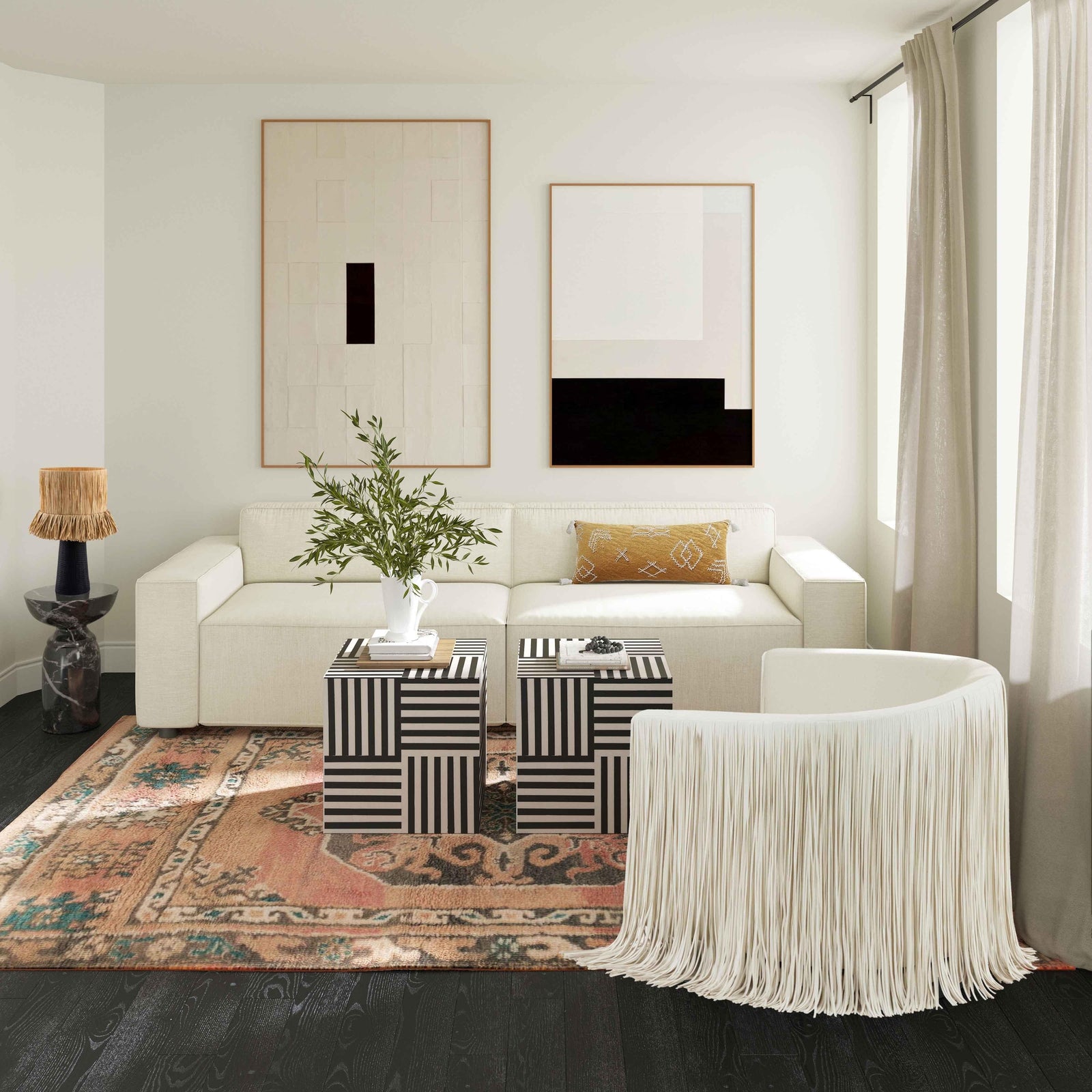 TOV Furniture Shag Me Swivel Chair