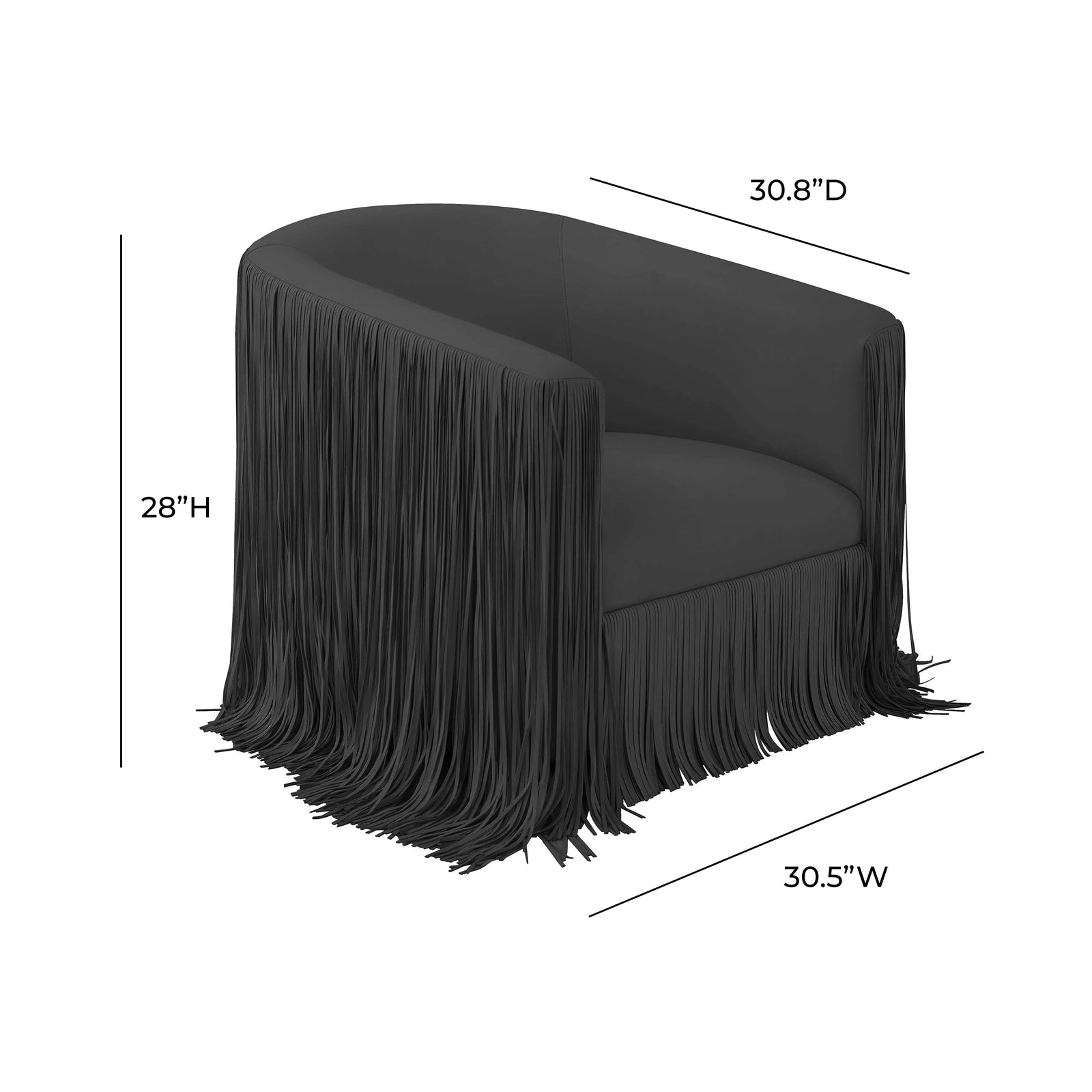 TOV Furniture Shag Me Swivel Chair