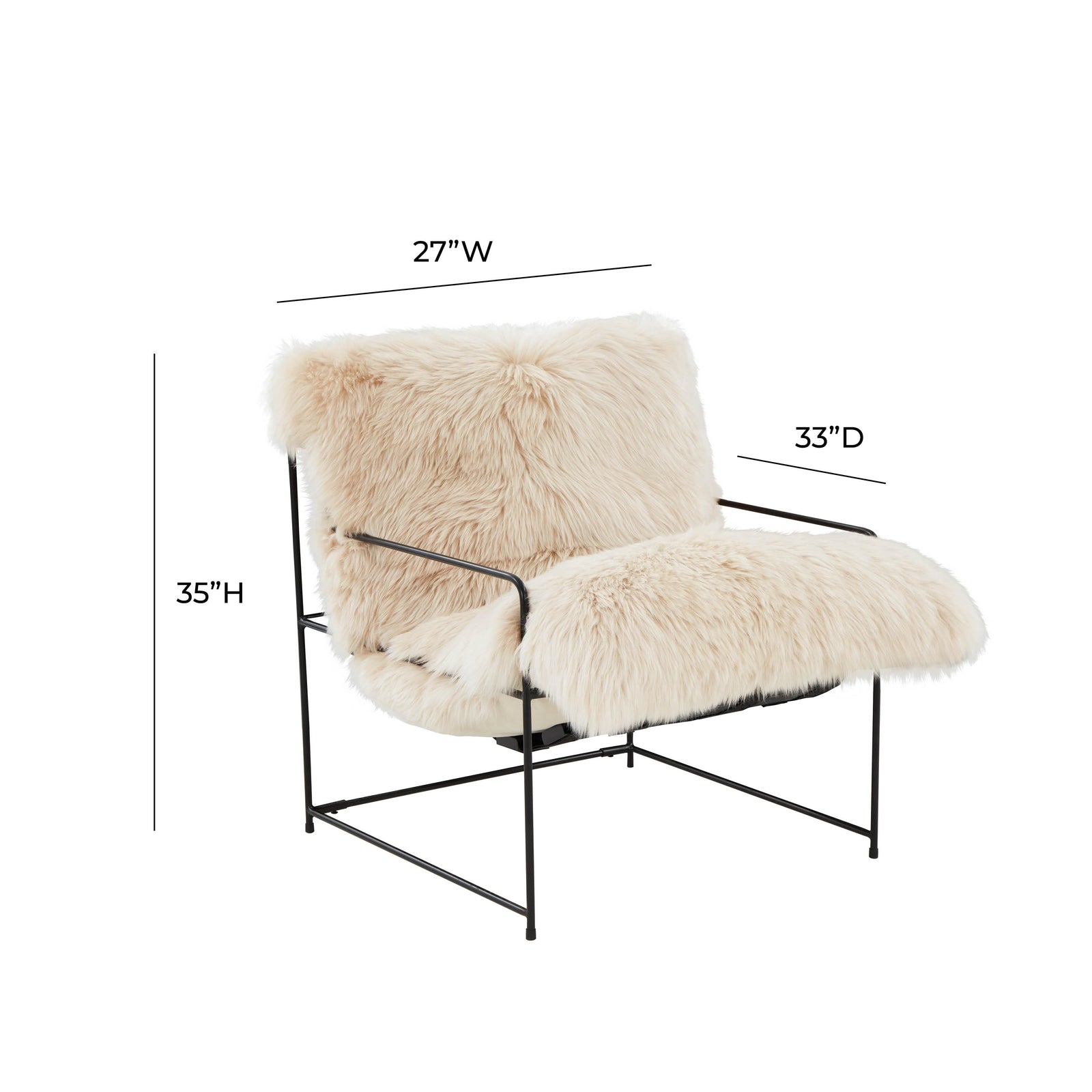 TOV Furniture Kimi Genuine Sheepskin Chair