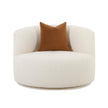 TOV Furniture Fickle Cream Boucle Swivel Chair