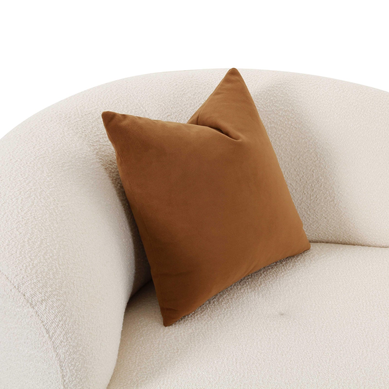 TOV Furniture Fickle Cream Boucle Swivel Chair