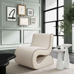 TOV Furniture Senna Cream Basketweave Accent Chair