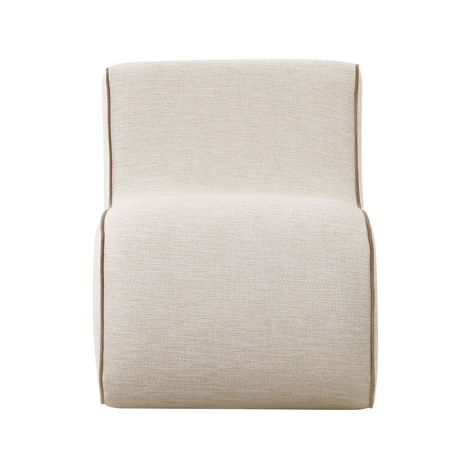 TOV Furniture Senna Cream Basketweave Accent Chair