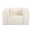 TOV Furniture Tarra Fluffy Oversized Cream Corduroy Armchair