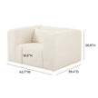 TOV Furniture Tarra Fluffy Oversized Cream Corduroy Armchair
