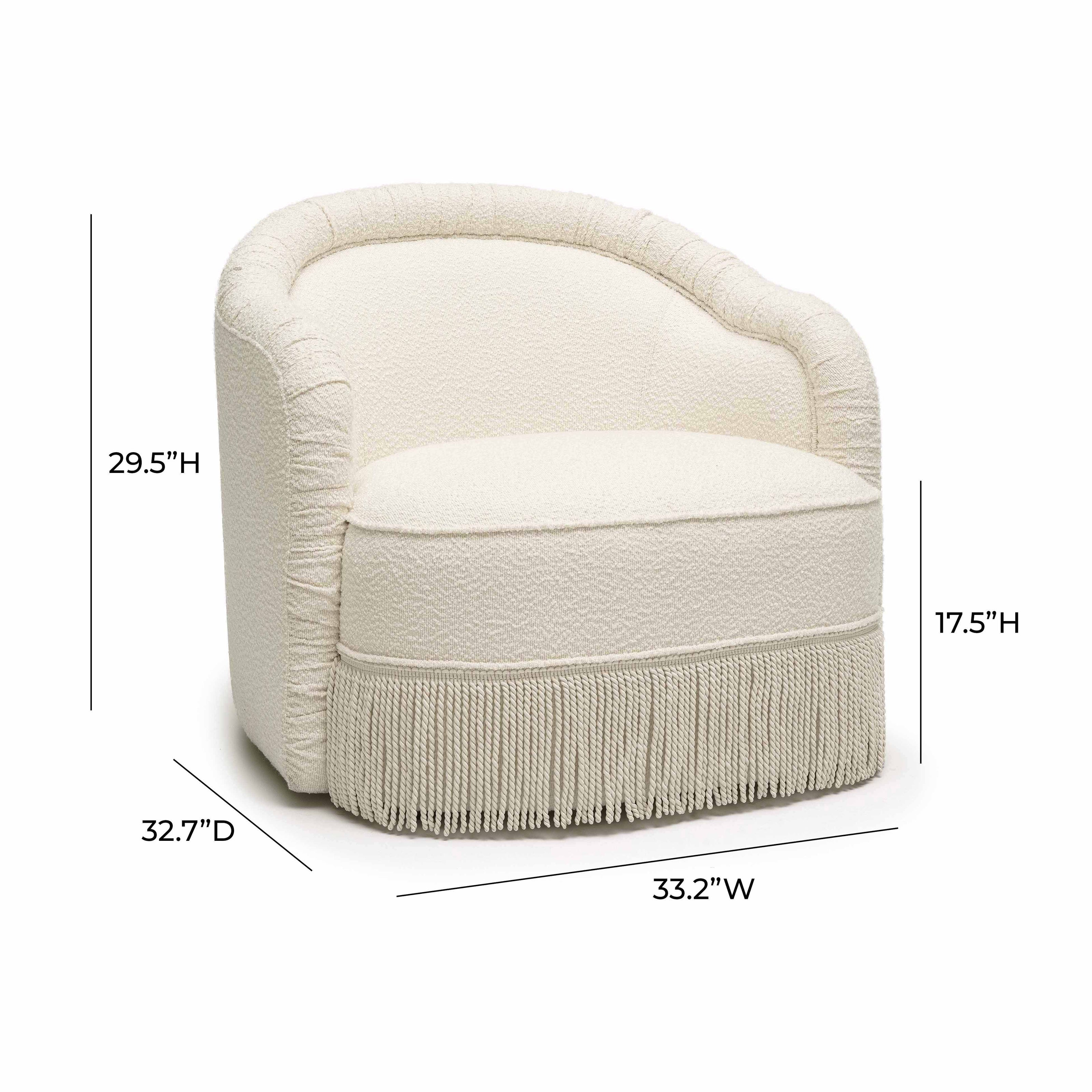 TOV Furniture Pamela Tassel Lounge Chair