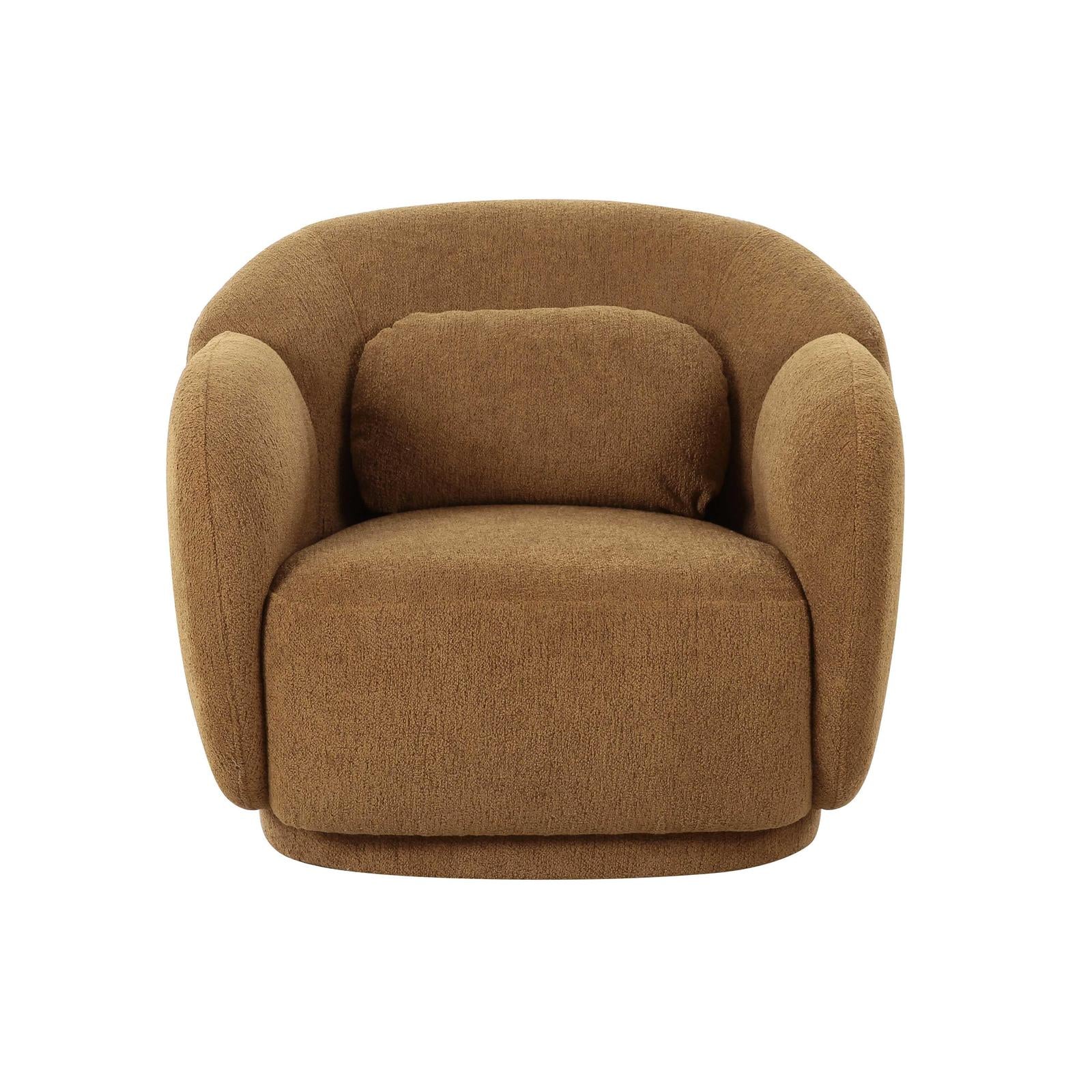 TOV Furniture Misty Brown Boucle Accent Chair