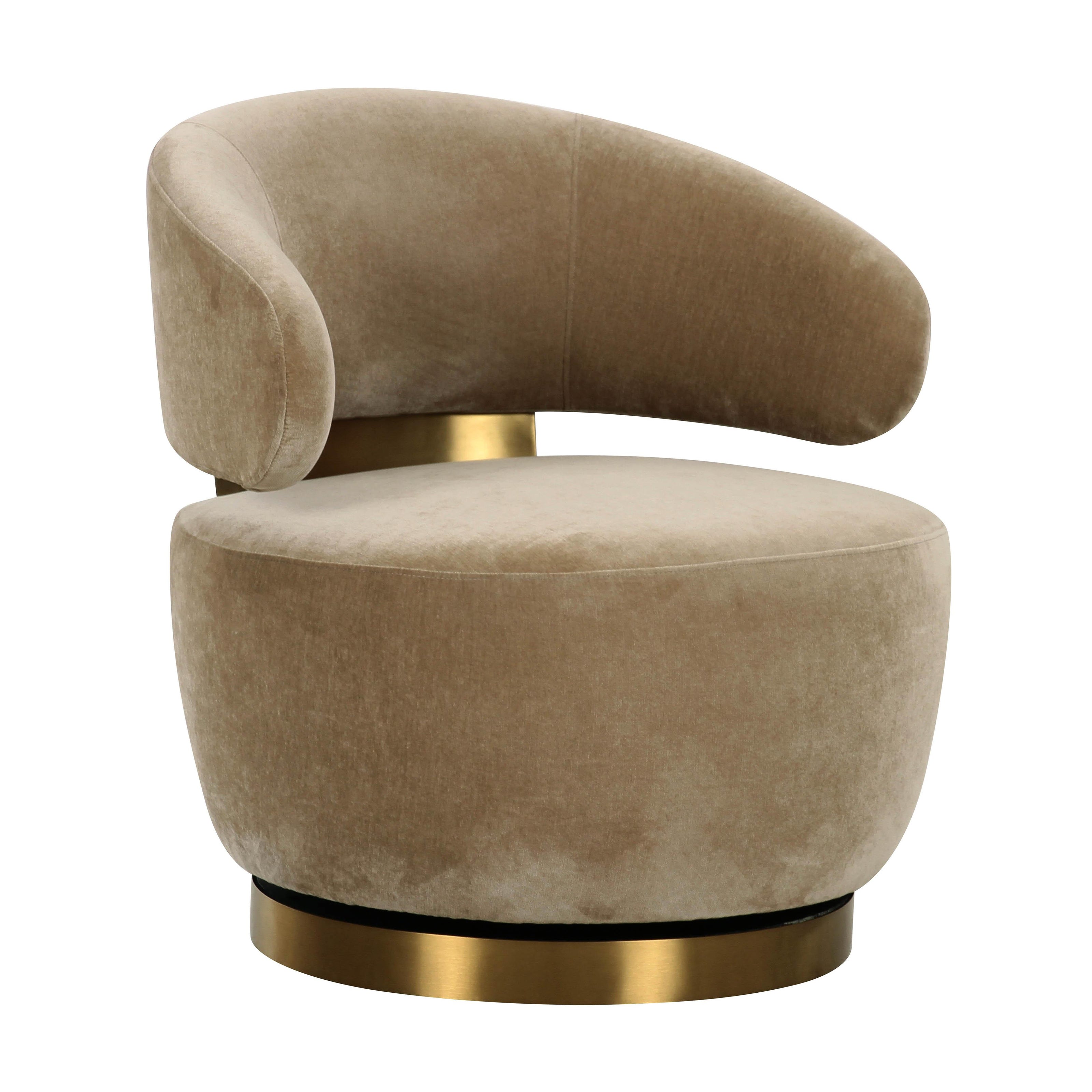 TOV Furniture Austin Recycled Fabric Swivel Chair