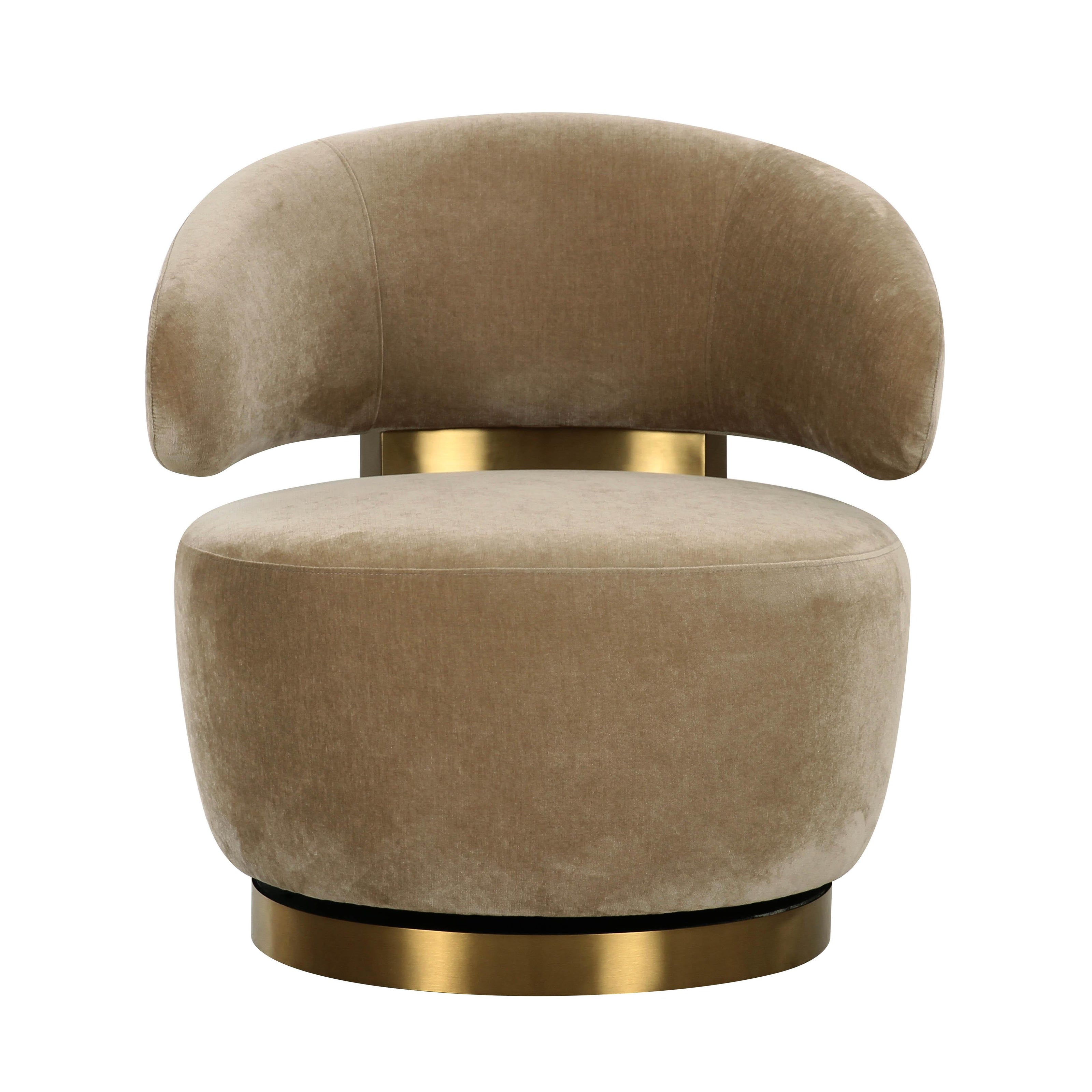 TOV Furniture Austin Recycled Fabric Swivel Chair