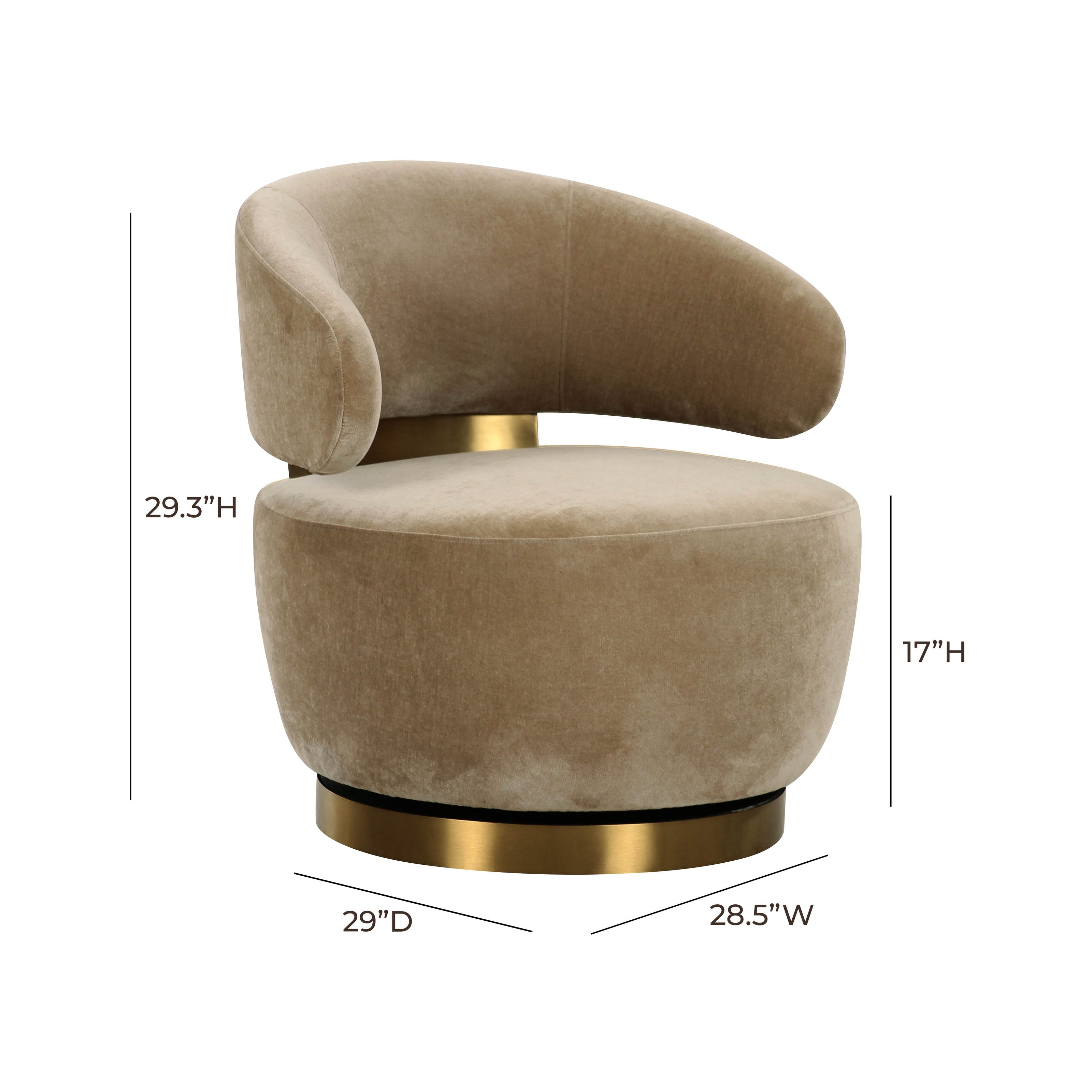 TOV Furniture Austin Recycled Fabric Swivel Chair
