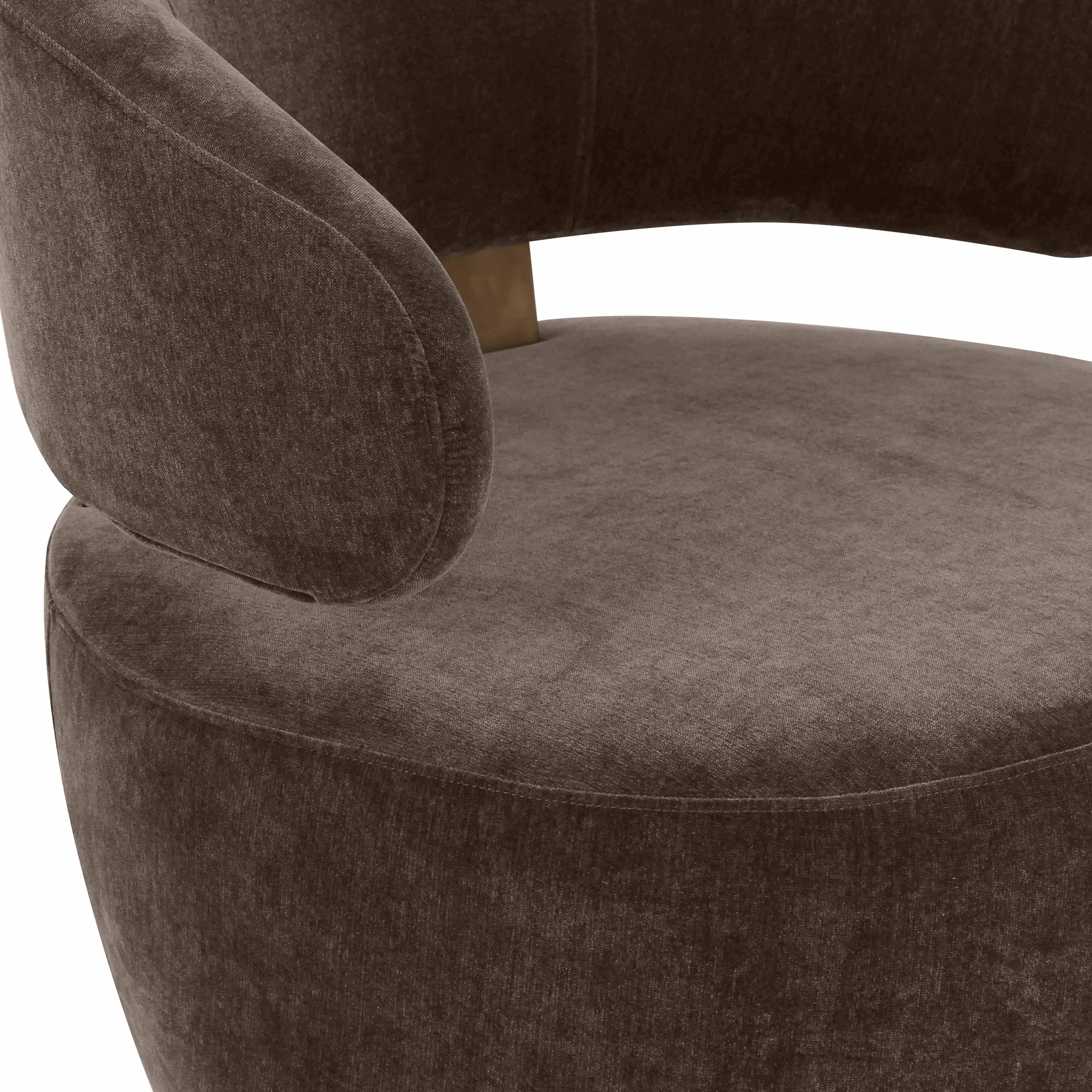 TOV Furniture Austin Recycled Fabric Swivel Chair