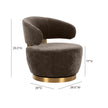 TOV Furniture Austin Recycled Fabric Swivel Chair