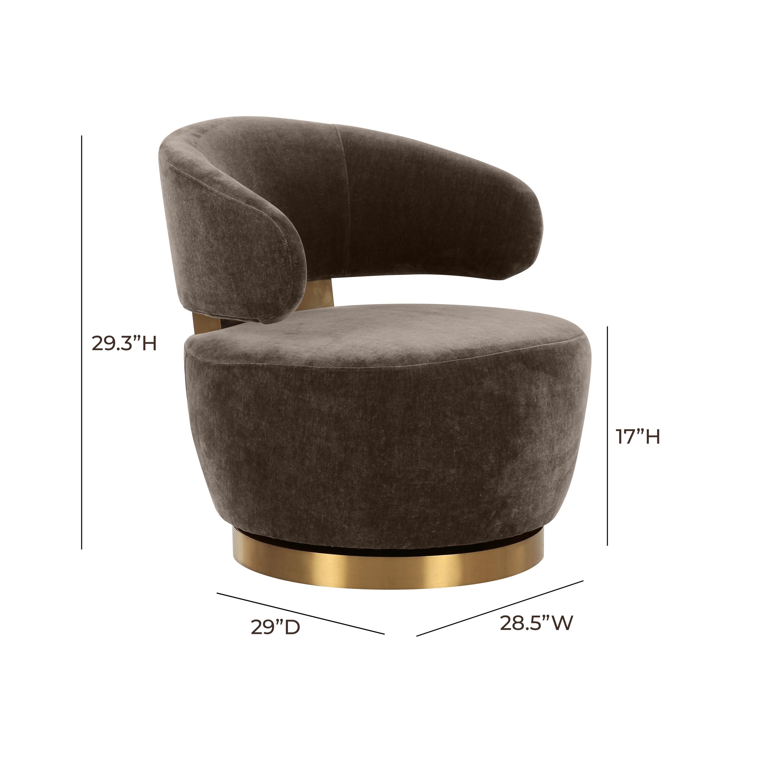 TOV Furniture Austin Recycled Fabric Swivel Chair