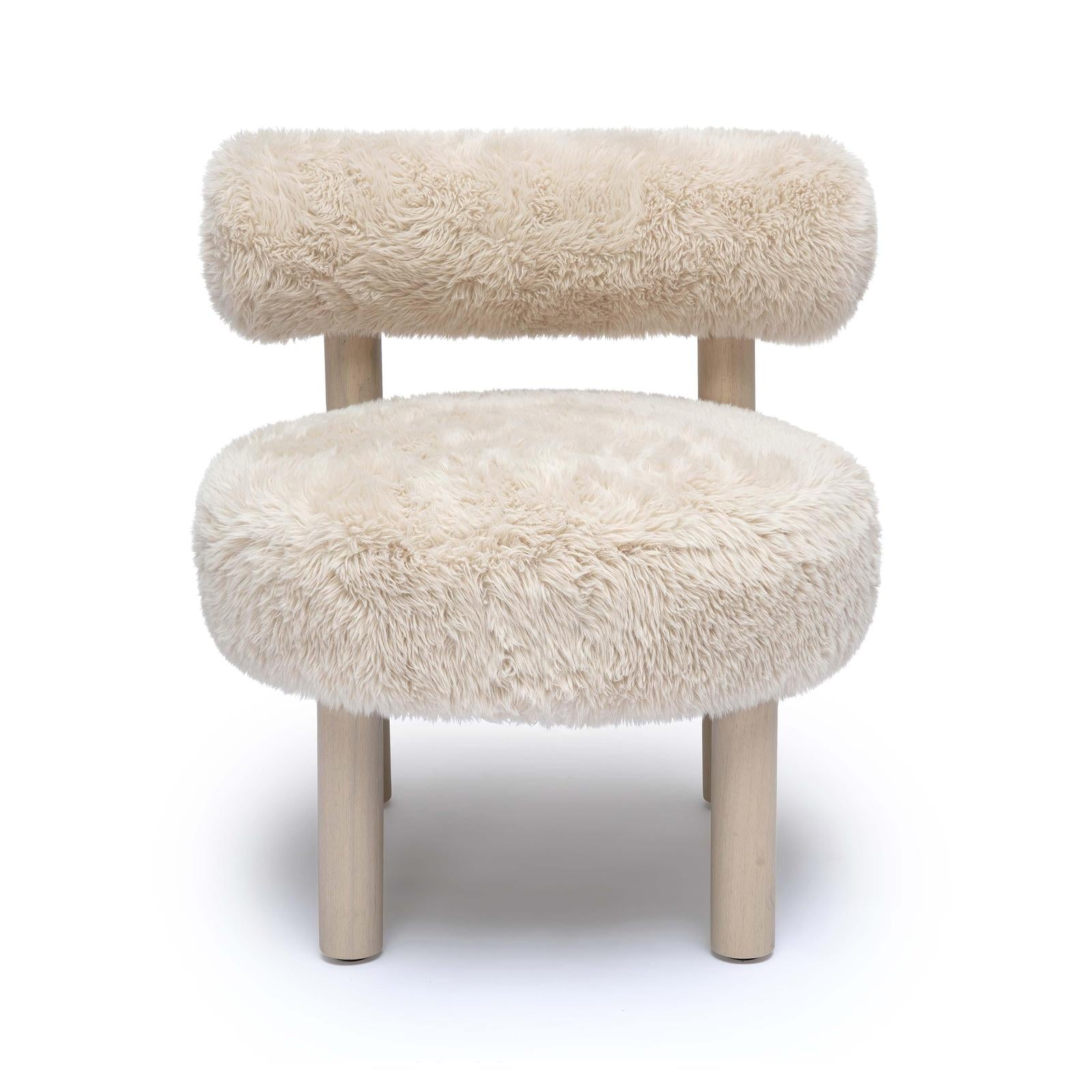 TOV Furniture Carmel Vegan Shearling Accent Chair