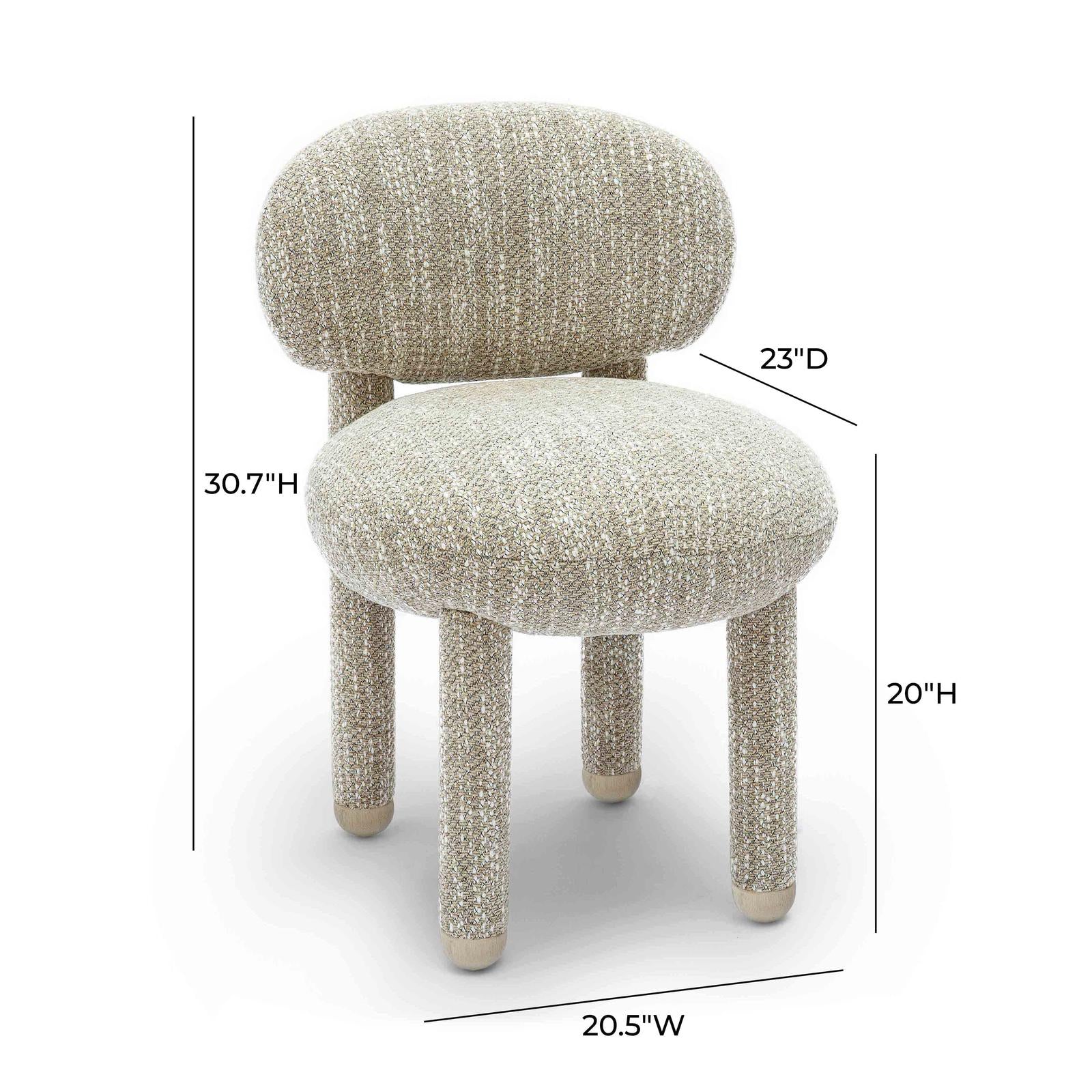 TOV Furniture Manu Nubby Performance Fabric Side Chair