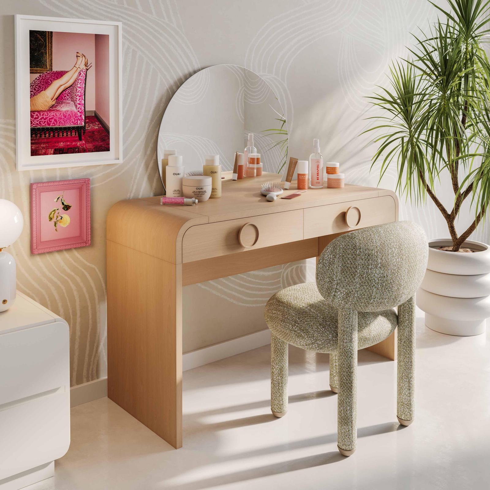 TOV Furniture Manu Nubby Performance Fabric Side Chair