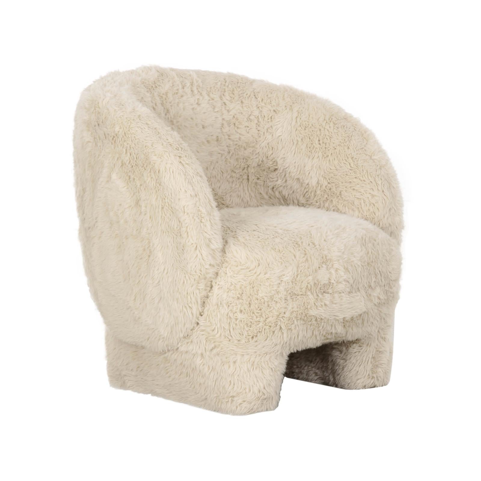 TOV Furniture Kiki Vegan Shearling Accent Chair