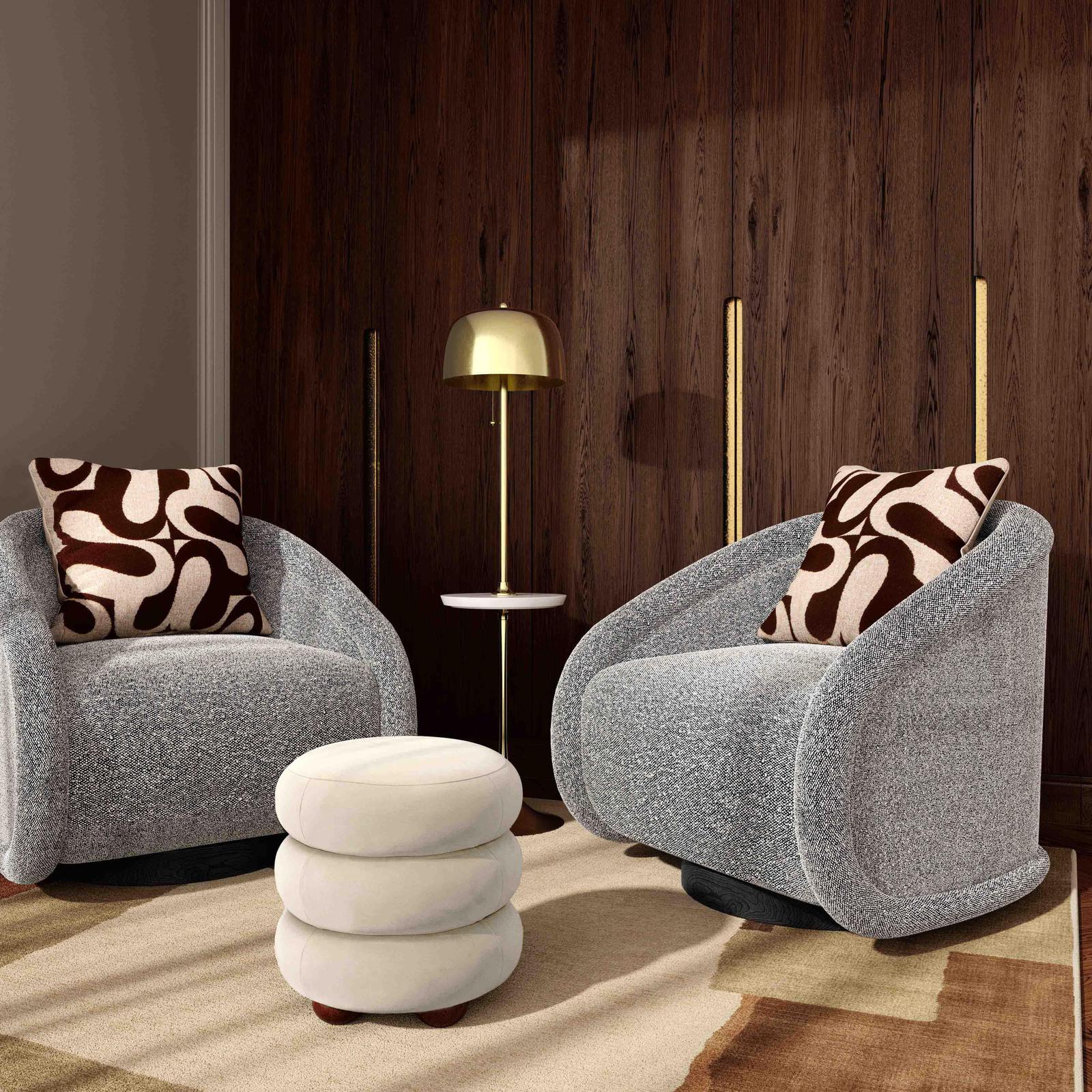 TOV Furniture Rory Boucle Swivel Chair