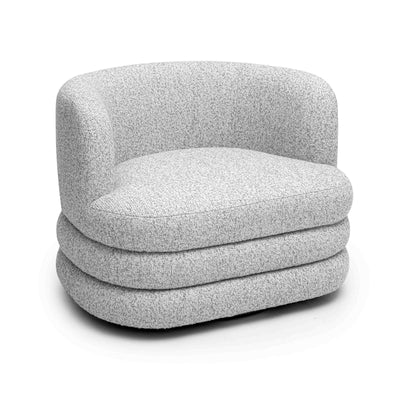 TOV Furniture Astor Light Grey Swivel Hotel Lounge Chair