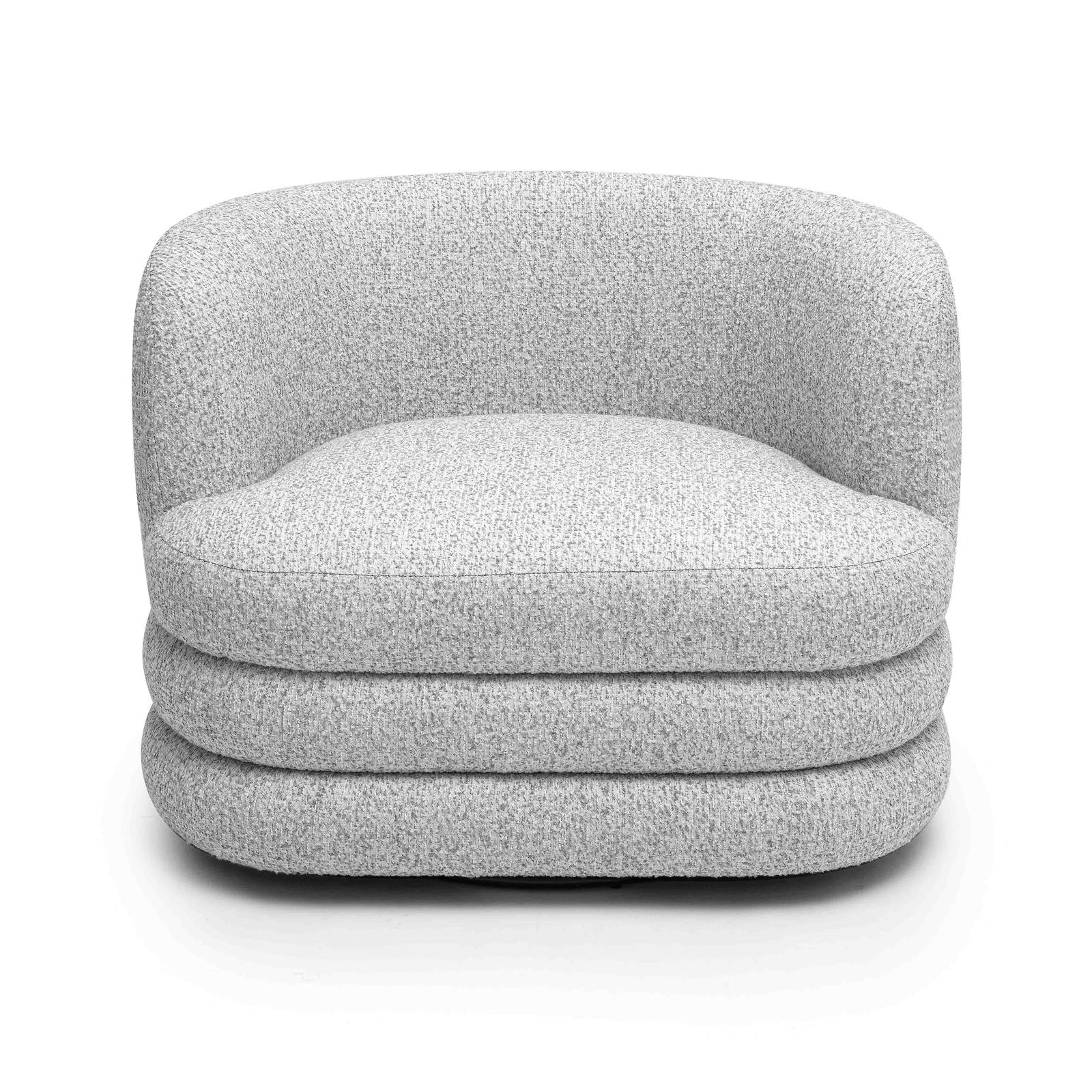 TOV Furniture Astor Light Grey Swivel Hotel Lounge Chair
