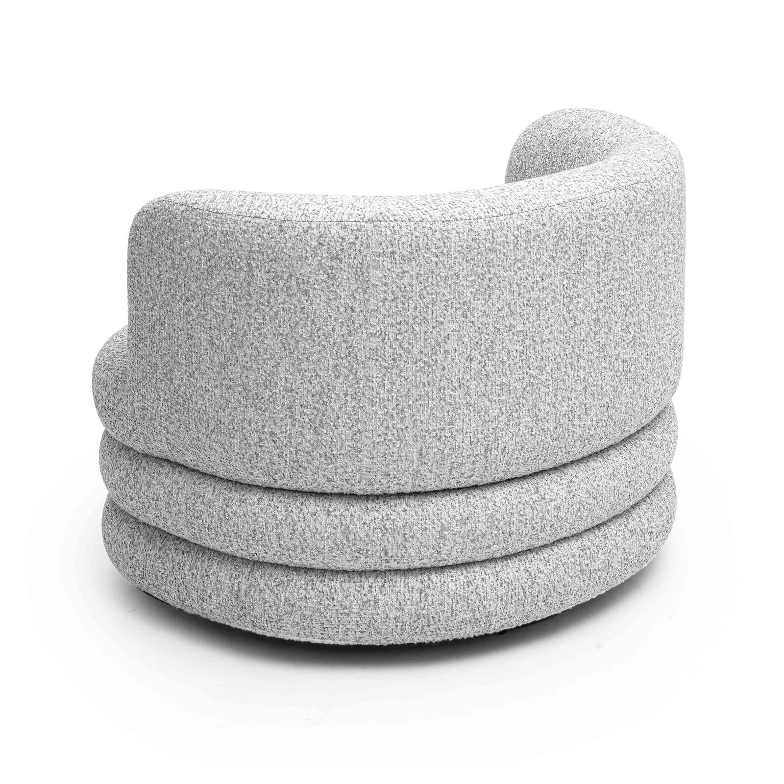 TOV Furniture Astor Light Grey Swivel Hotel Lounge Chair