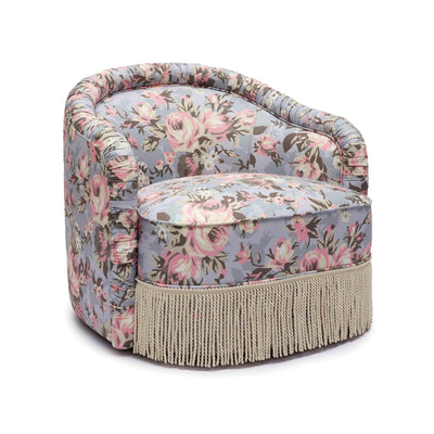 TOV Furniture Pamela Spring Floral Print Tasseled Lounge Chair