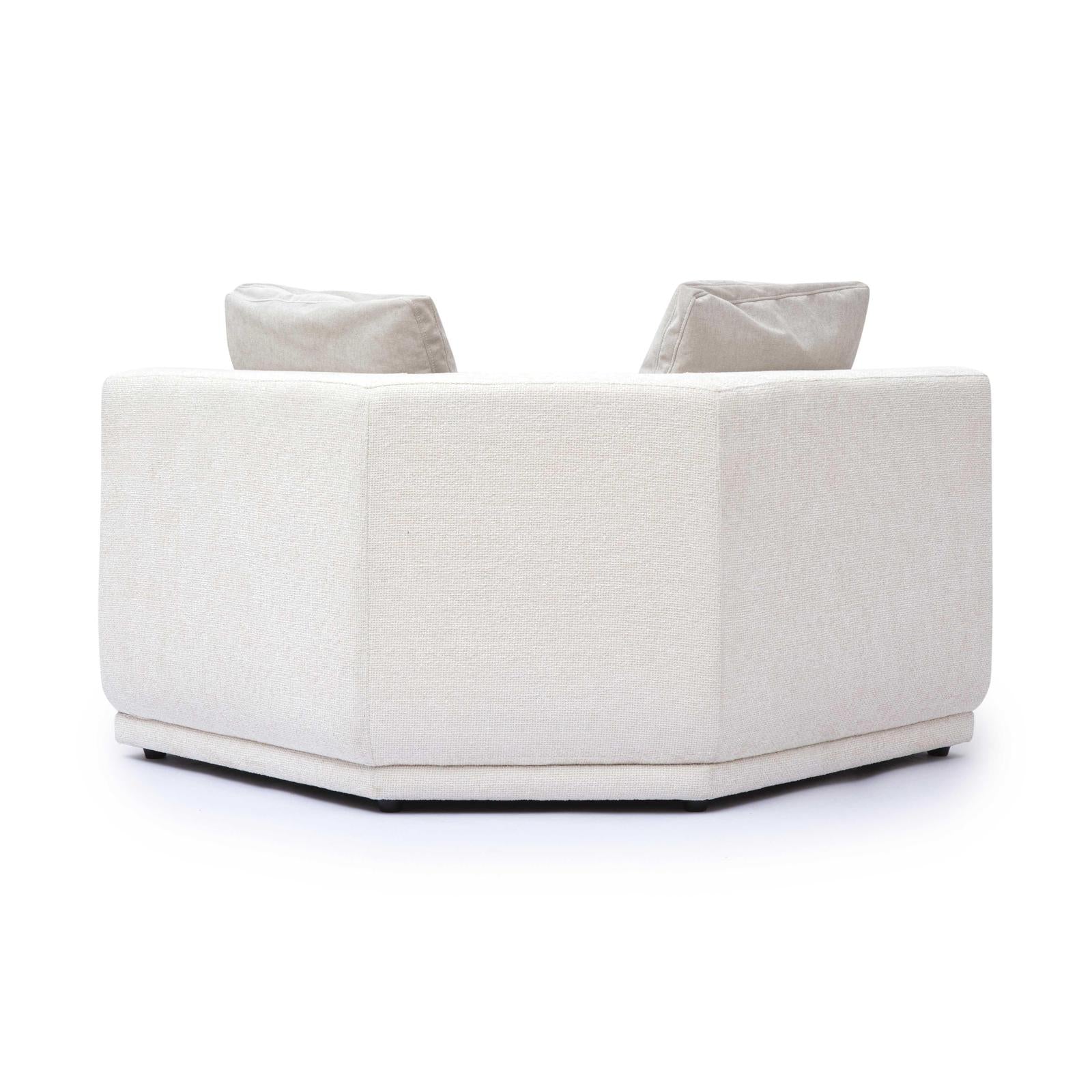 TOV Furniture Perry Cream Chenille Modular Chair