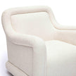 TOV Furniture Charli Cream Basketweave Chenille Swivel Chair