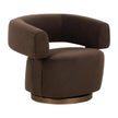 TOV Furniture River Chocolate Brown Performance Velvet Swivel Accent Chair