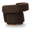 TOV Furniture River Chocolate Brown Performance Velvet Swivel Accent Chair