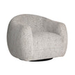 TOV Furniture Judy Black and White Woven Fabric Swivel Chair
