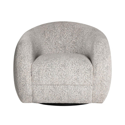 TOV Furniture Judy Black and White Woven Fabric Swivel Chair