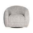 TOV Furniture Judy Black and White Woven Fabric Swivel Chair