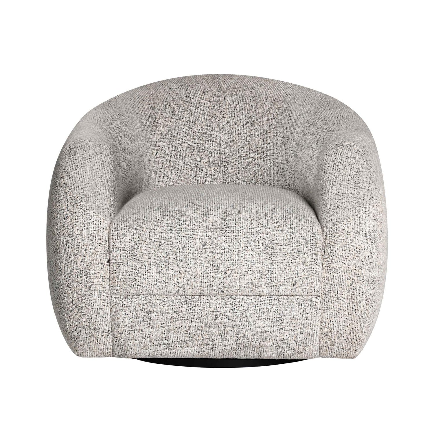 TOV Furniture Judy Black and White Woven Fabric Swivel Chair