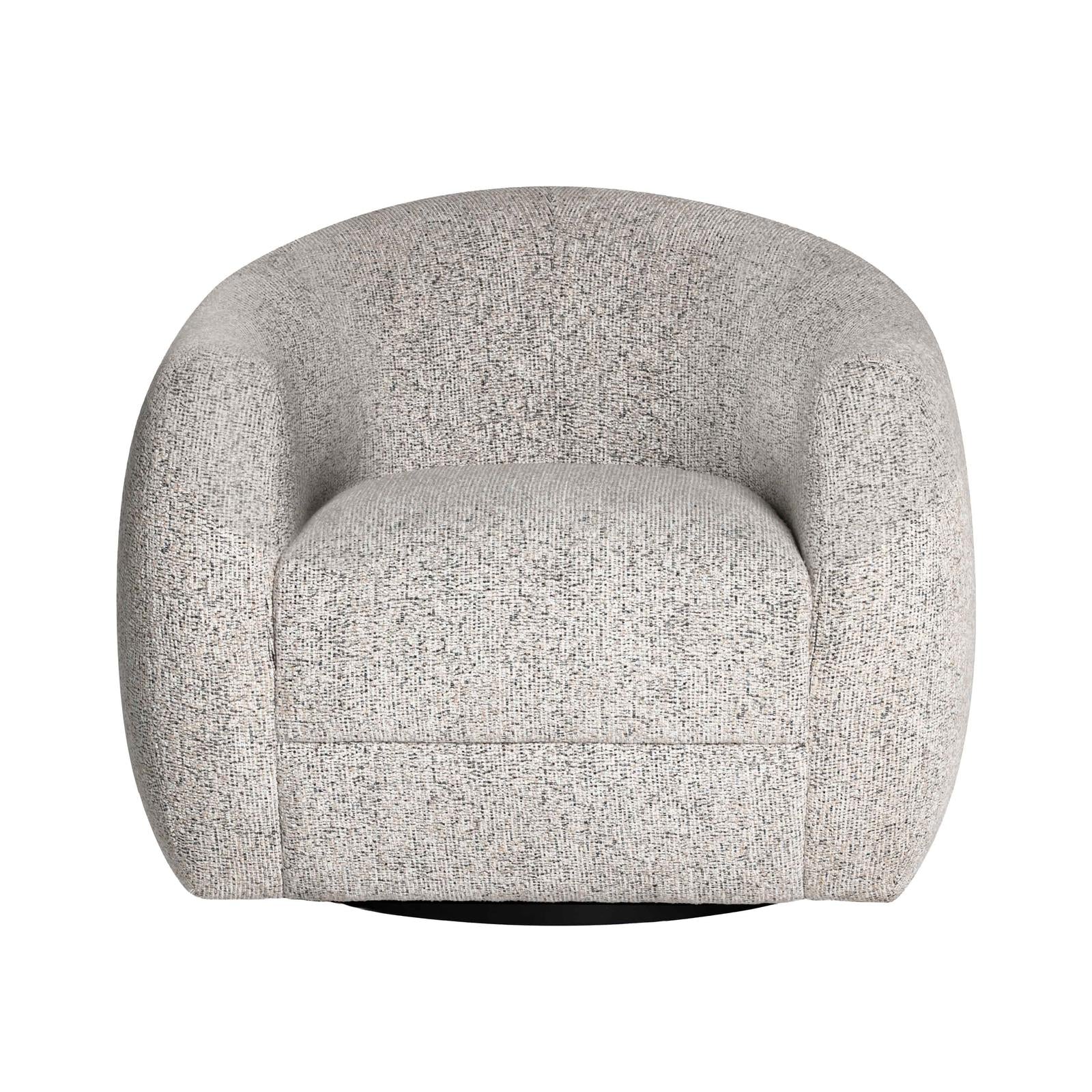 TOV Furniture Judy Black and White Woven Fabric Swivel Chair