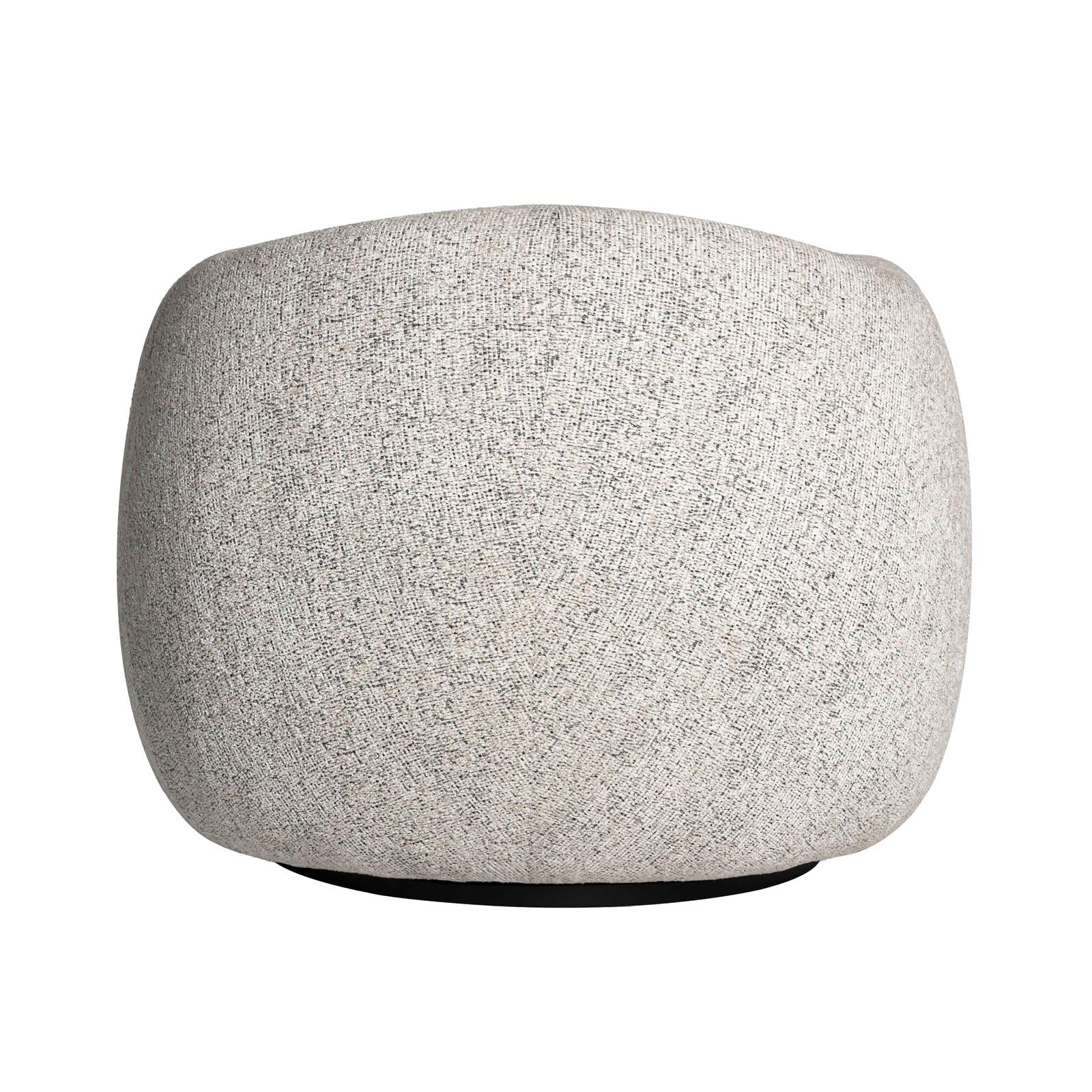 TOV Furniture Judy Black and White Woven Fabric Swivel Chair